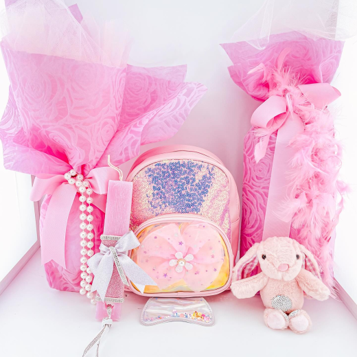 Εικόνα για  Pink sparkling mermaid  Σετ λαμπάδας τσάντα