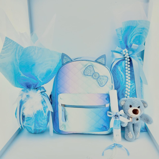 Εικόνα για Baby blue Kitty Σετ λαμπάδας τσάντα 