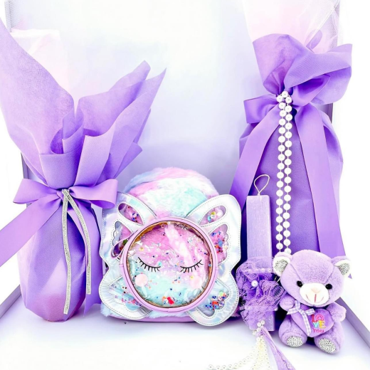 Εικόνα για Lilac Furry Butterfly Σετ λαμπάδας 