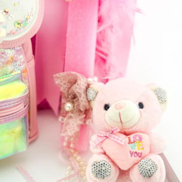 Εικόνα 2 για Pink sparkling Minnie Σετ λαμπάδας τσάντα