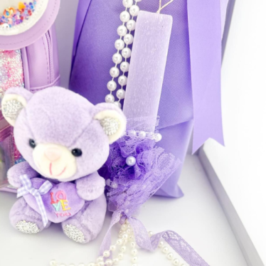 Εικόνα 2 για Lilac sparkling Minnie Σετ λαμπάδας τσάντα 