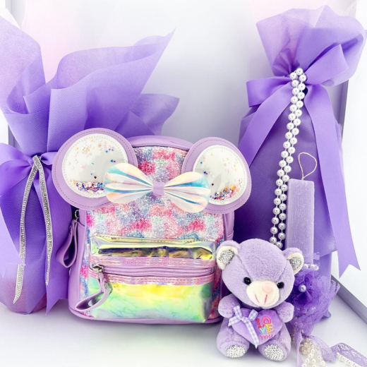 Εικόνα για Lilac sparkling Minnie Σετ λαμπάδας τσάντα 