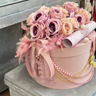 Εικόνα 4 για Shabby Pink Roses bouquet with Pearls !